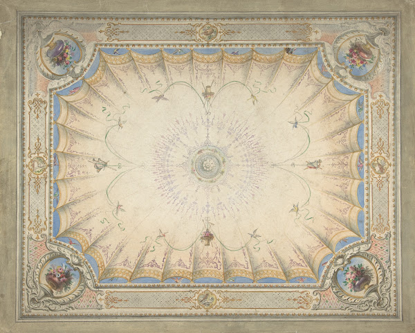 Ceiling Design for the Boudoir Ardgowan ca 1868