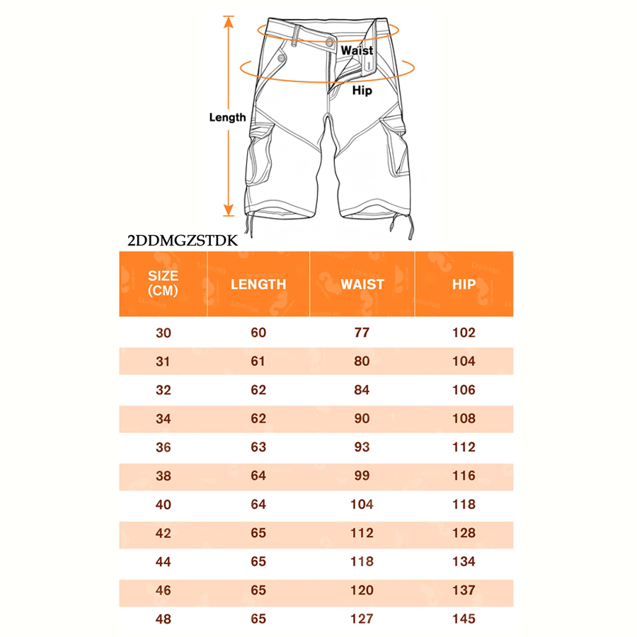 2D Large Size Work Beach Shorts