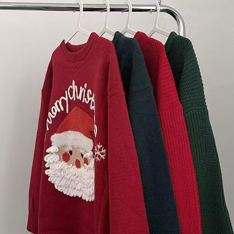 Unisex-Strickpullover mit Weihnachtsmotiv