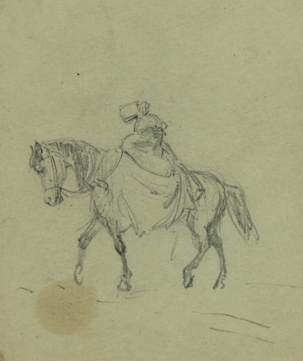 Woman on horseback 1860 1865