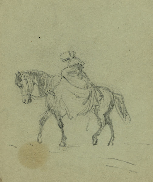 Woman on horseback 1860 1865
