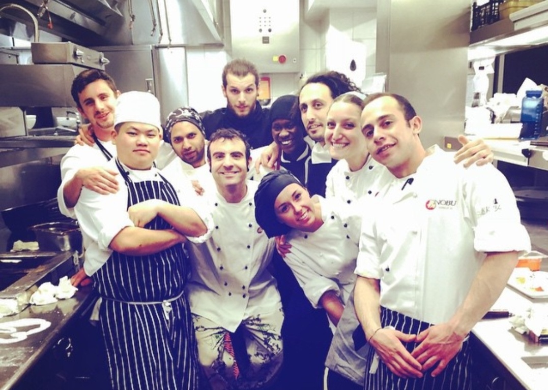 Nomi and the kitchen team at Nobu