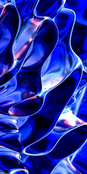 CGI, Metallic, Liquid, Blue, Abstract 2K iPhone Wallpaper Background