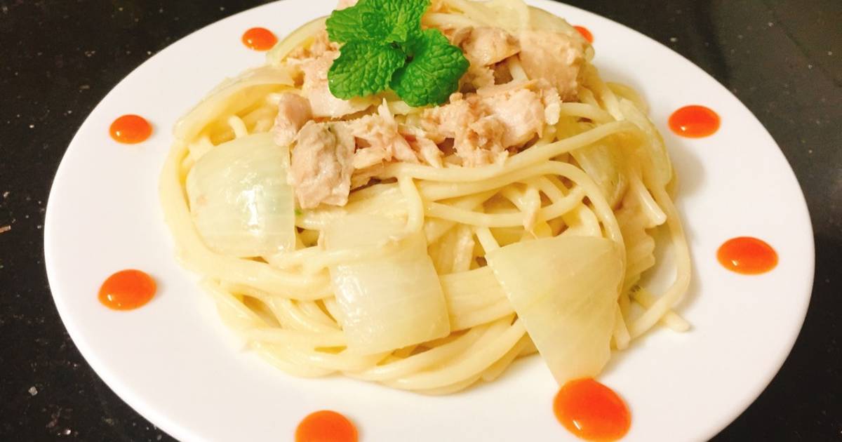 Pasta cá ngừ sốt kem