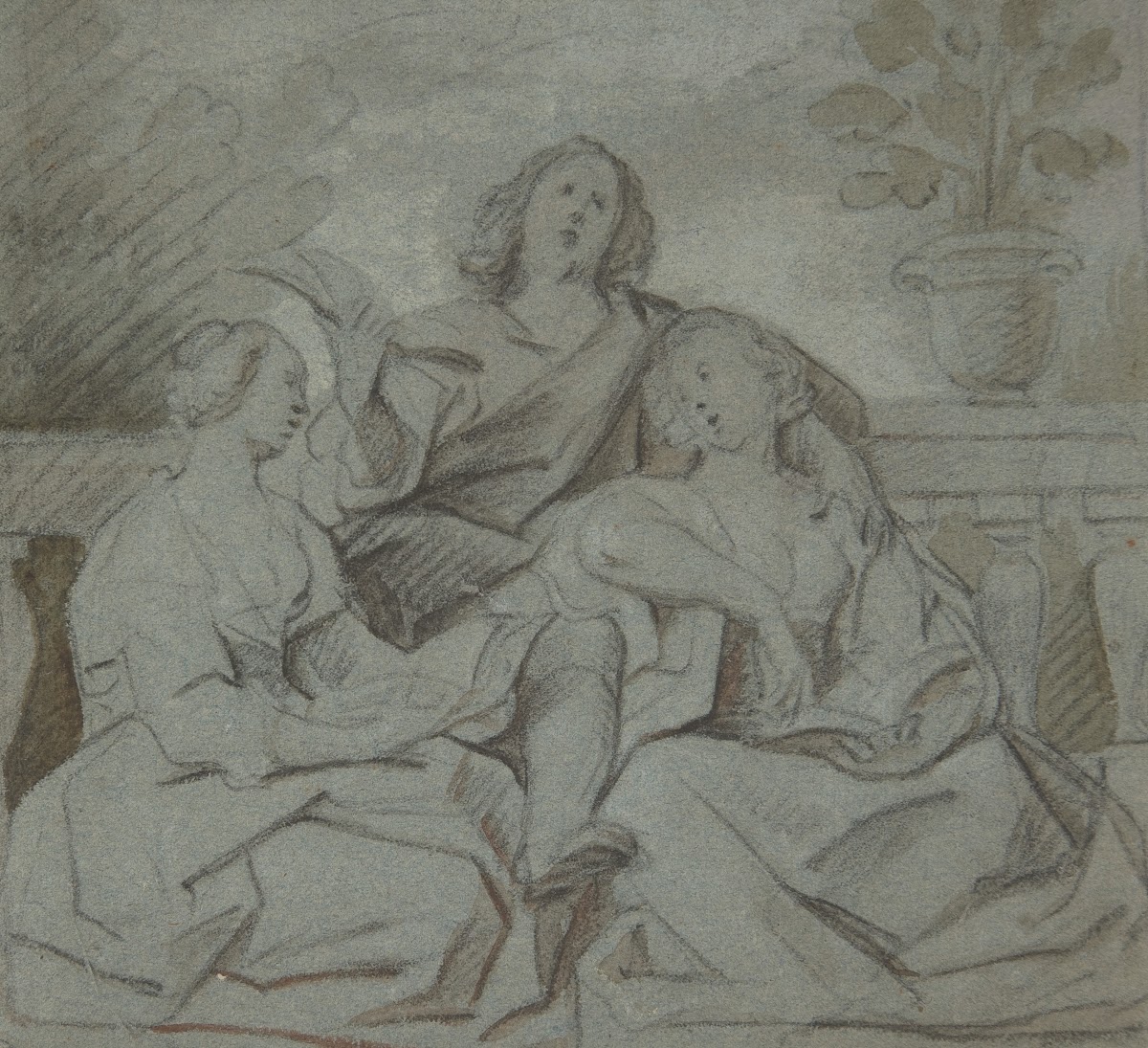 A Youth and Two Girls Singing 17th century