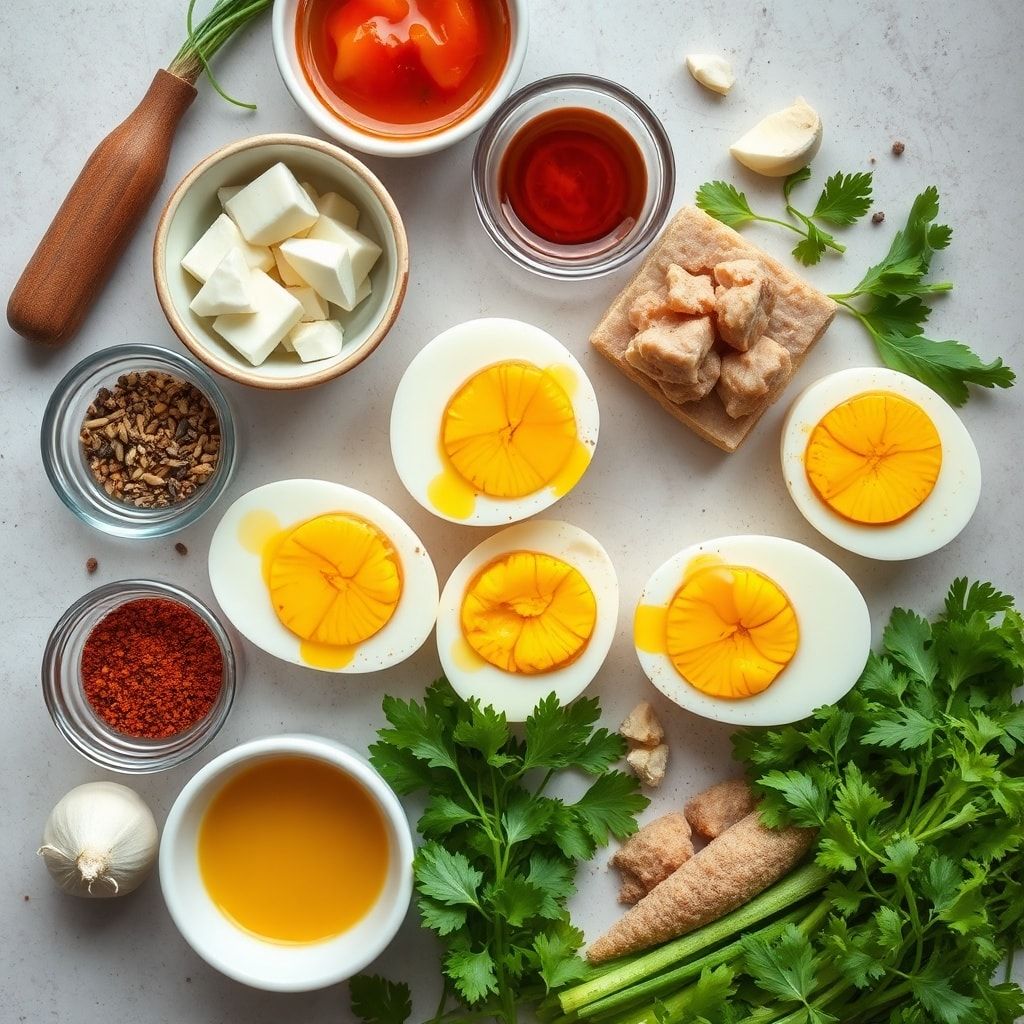 Ingredients for Easy TikTok Garlic Butter Eggs with Spicy Old Bay Sauce – 30-Minute Weeknight Comfort