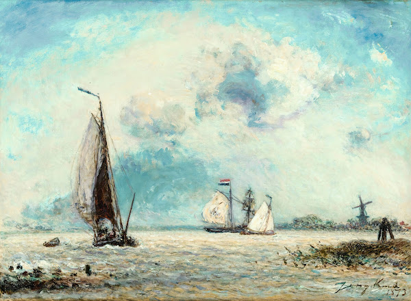 Sailing Boats On The Meuse 1873