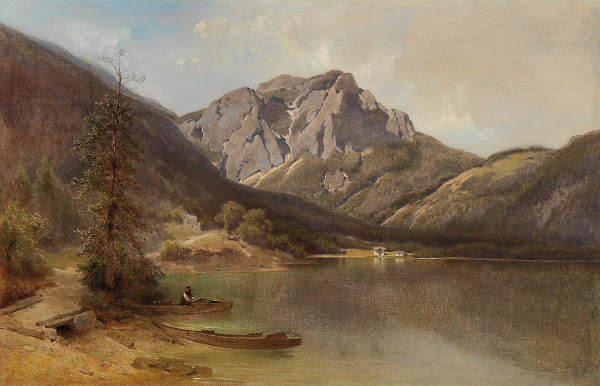 On the shore of Lake Langbathsee 1889
