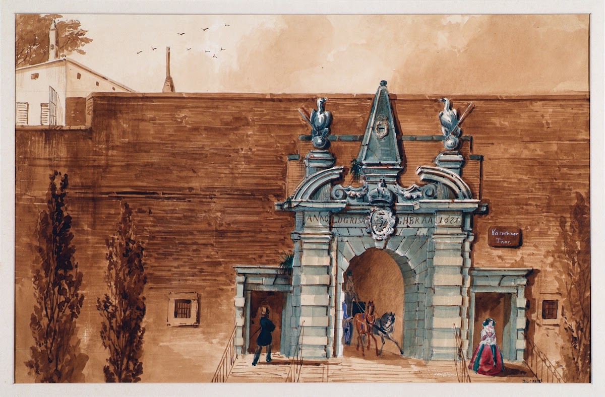 Das Alte KäRntnertor In Wien Von AußEn 1858