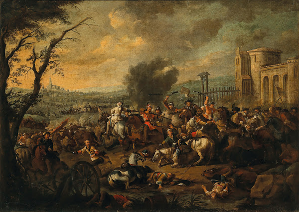 A cavalry skirmish between Christians and Turks