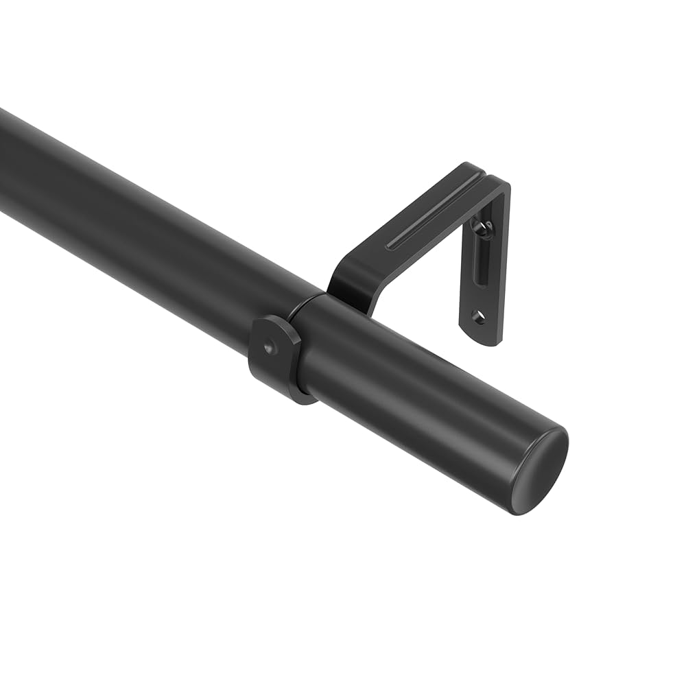 Cortinero decorativo ajustable Umbra™ Zen de 162 a 325 cm, color negro