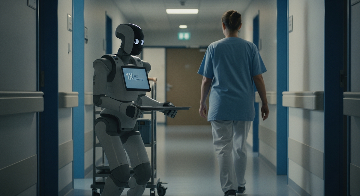 1X Neo Gamma in Deutschland: Humanoide Robotik im Betrieb
