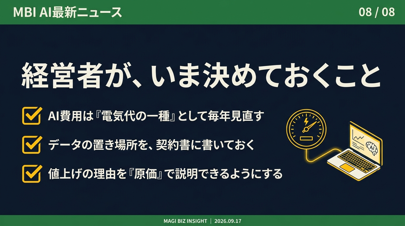 経営者がいま決めておくこと