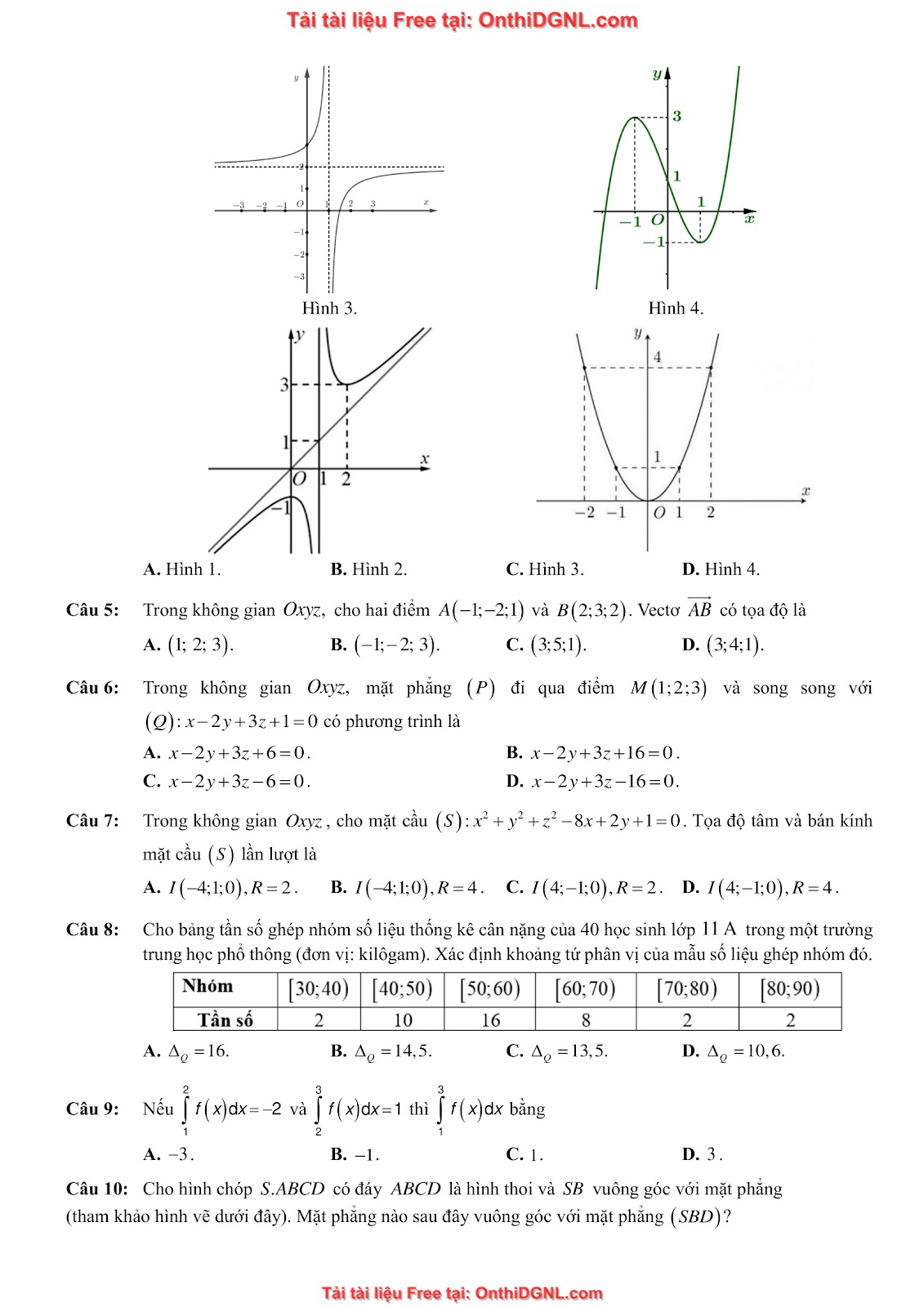 32 đề phát triển minh họa môn toán - có đáp án