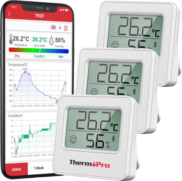 ThermoPro TP357 Termómetro Higrómetro Bluetooth