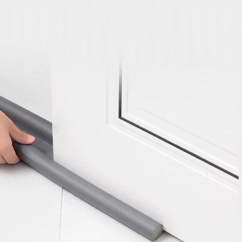 Door bottom seal made of foam or leather imitation