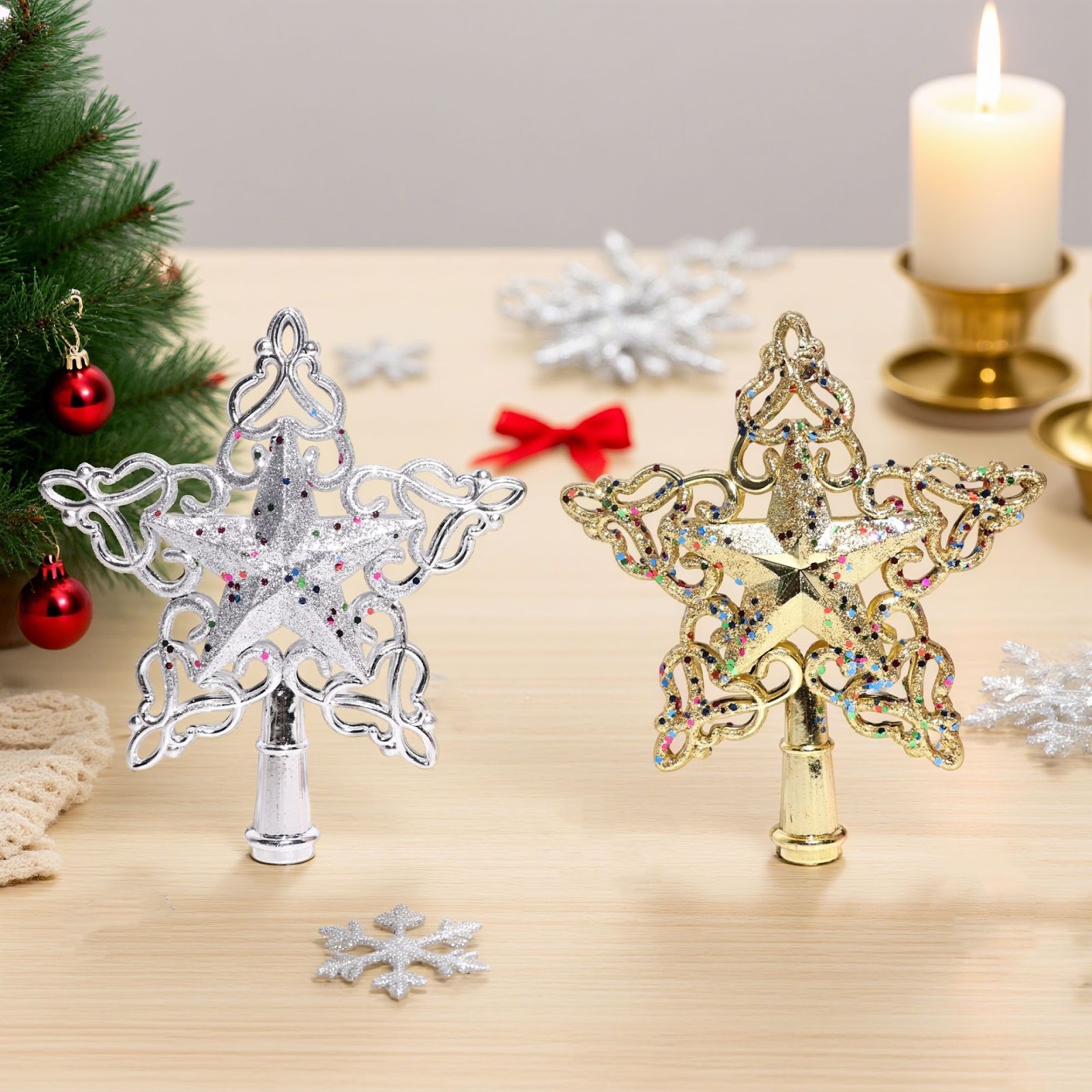 Christmas tree top star, openwork design