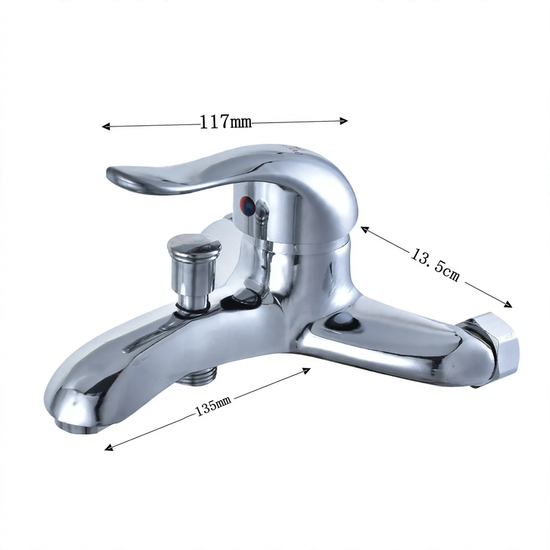Shower mixing valve, three-piece