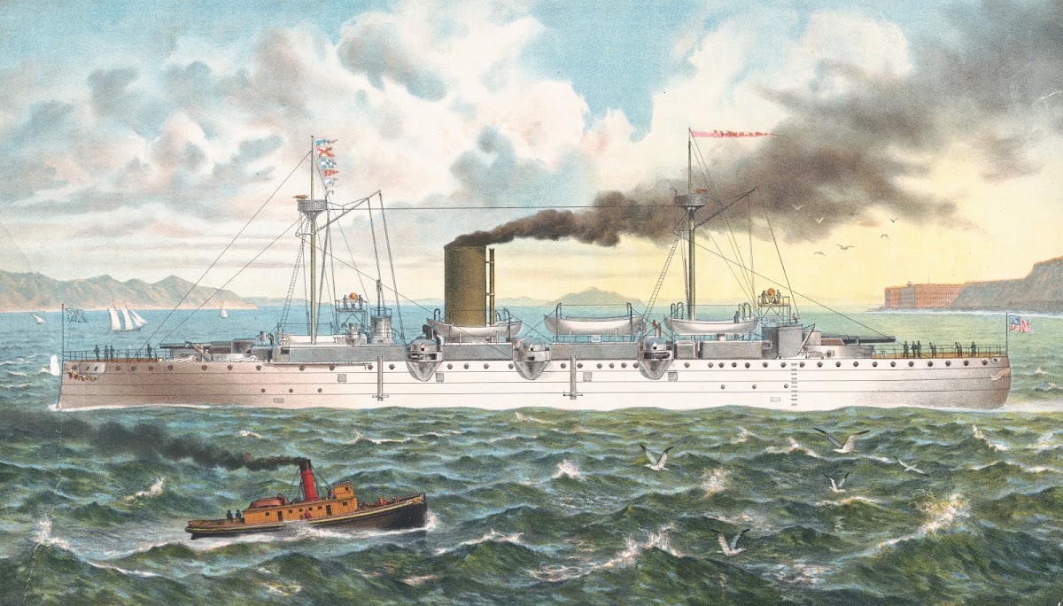 United States twin screw steel cruiser Charleston