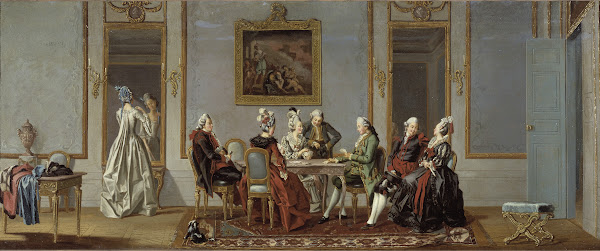 Gustavian Style Interior with Cardplayers 1779