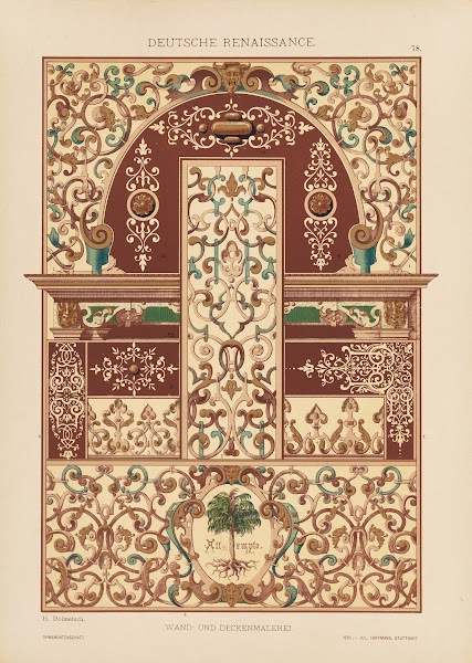 Deutsche Renaissance  Wand  und Deckenmalerei 1887