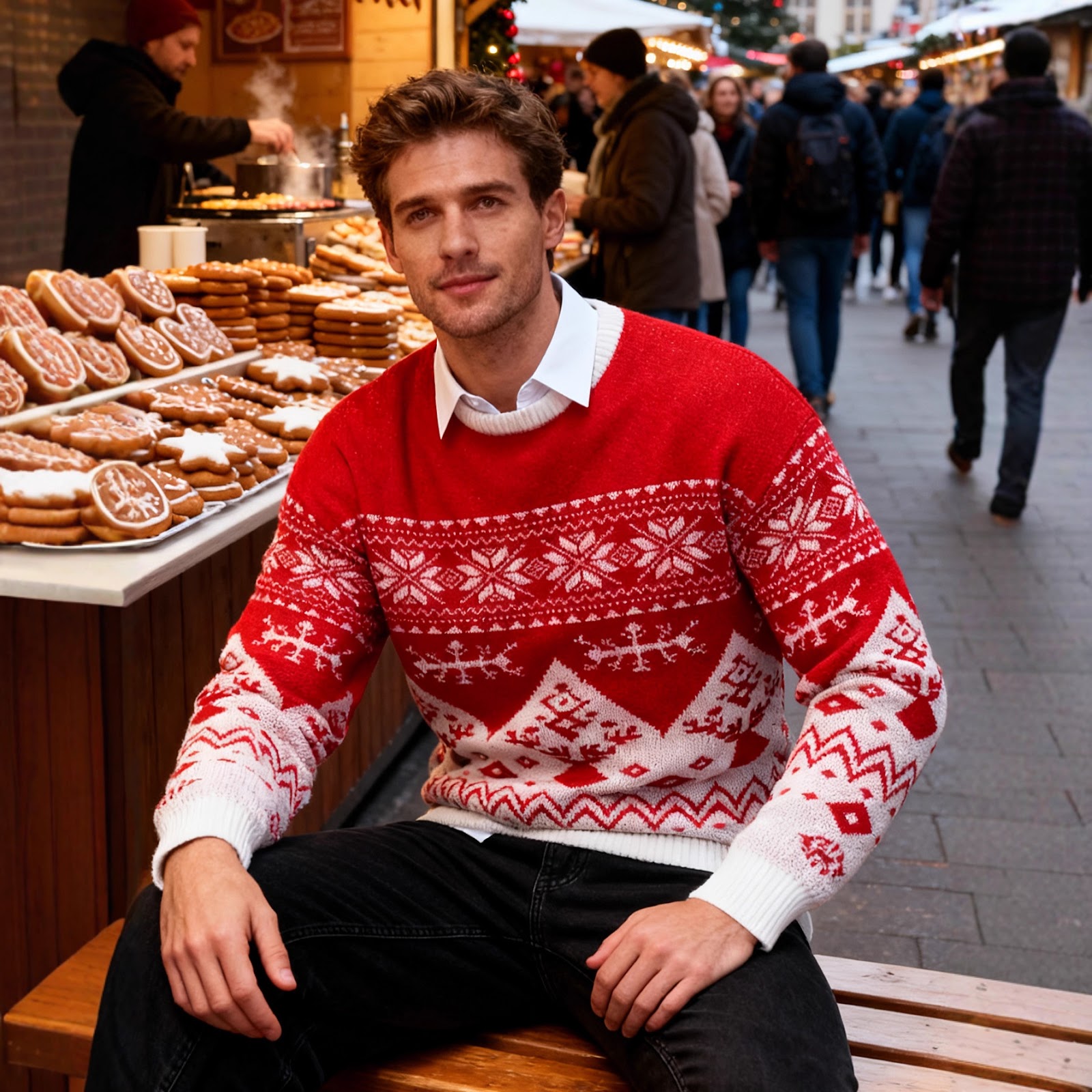 Jacquard Knit Sweater for Couples