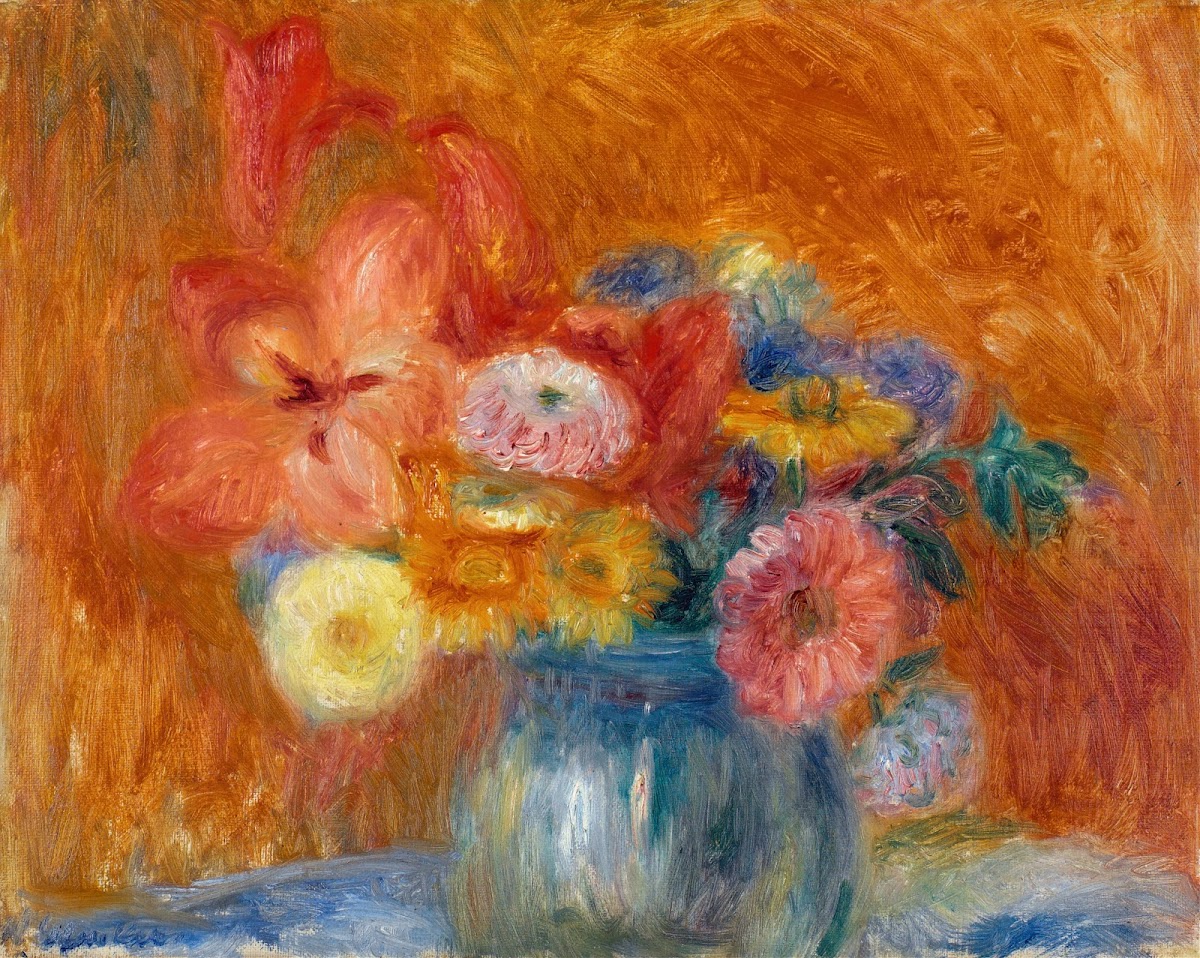 Green Bowl of Flowers c 1916