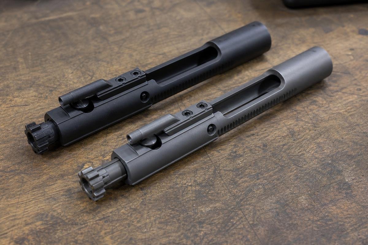 Nitride and phosphate AR-15 BCG finish comparison