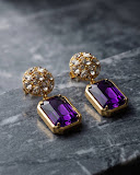 Monolith Amethyst Dome Earrings view 2
