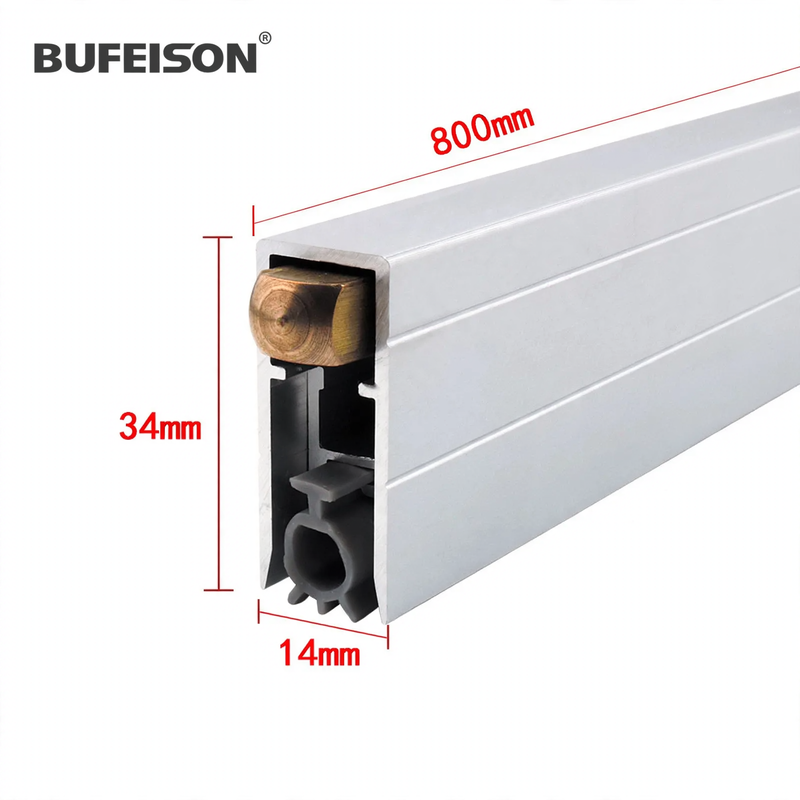 Automatic door bottom seal for wooden doors