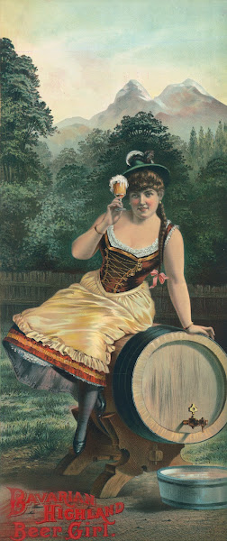 Bavarian highland beer girl 1886