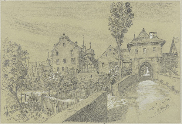 Das Mainbernheimer Tor in Iphofen 1907