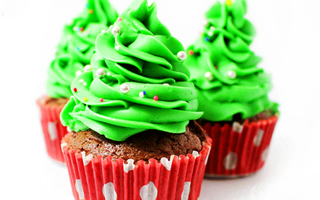 Cupcake Cây Thông Noel