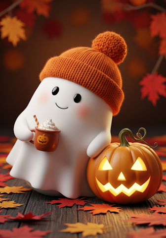 Cute Ghost Pumpkin Spice