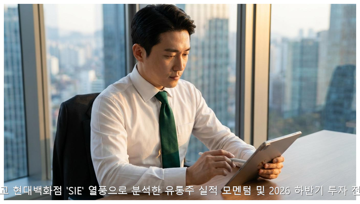 판교 현대백화점 'SIE' 열풍으로 분석한 유통주 실적 모멘텀 및 2026 하반기 투자 전략 핵심 안내 및 분석 인포그래픽 (4)
