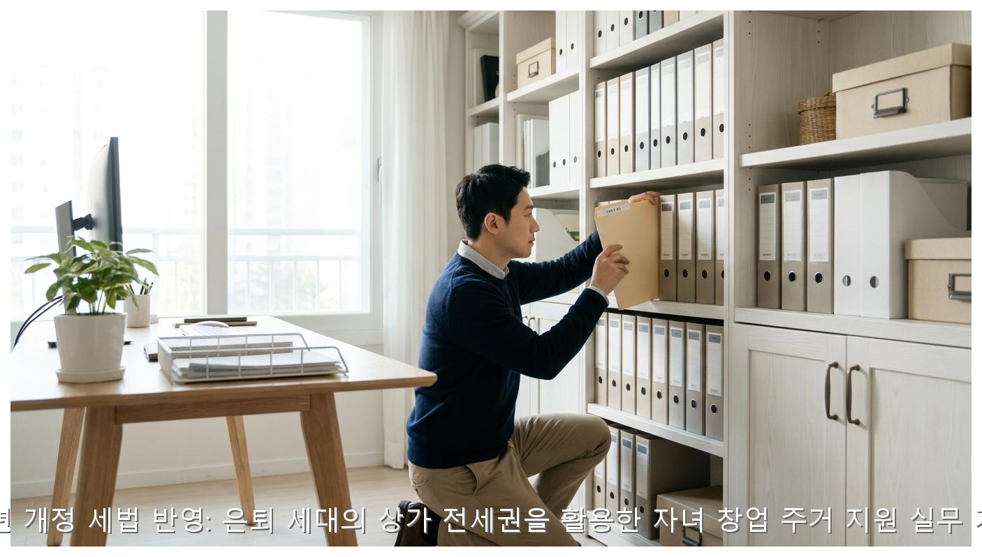 2026년 개정 세법 반영: 은퇴 세대의 상가 전세권을 활용한 자녀 창업 주거 지원 실무 가이드 핵심 안내 및 분석 인포그래픽 (7)