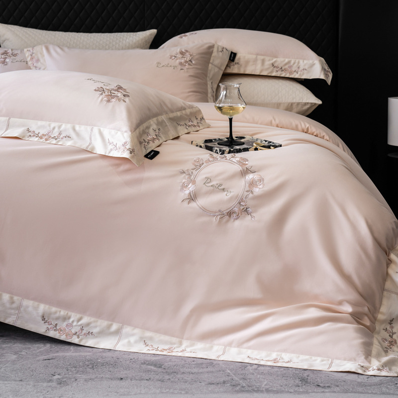Cotton bedding set, long-staple cotton, 4-piece