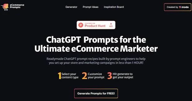 Captura de ECommerce Prompt Generator
