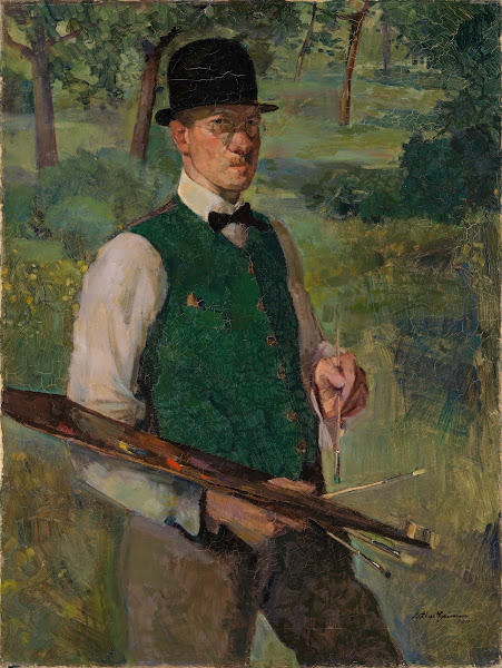 Selbstbildnis mit Palette im Freien 1911