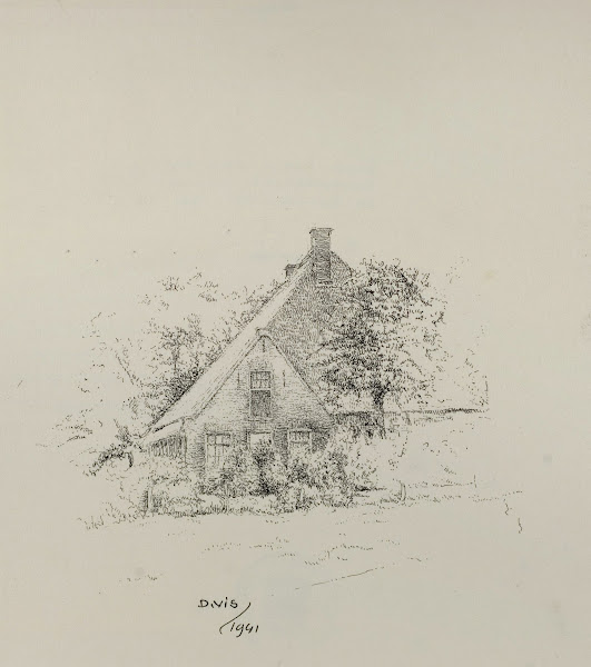 Baakmeerdijk te Bergen oude boerderij 1941