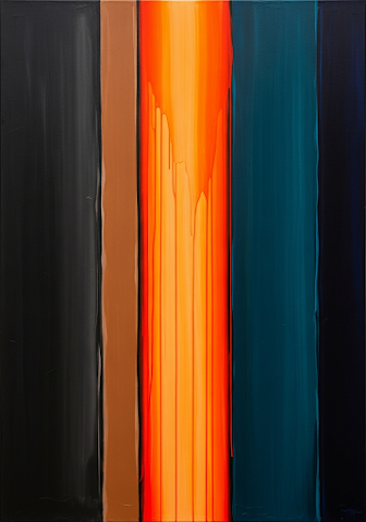 Vertical Abstract Orange Stripe