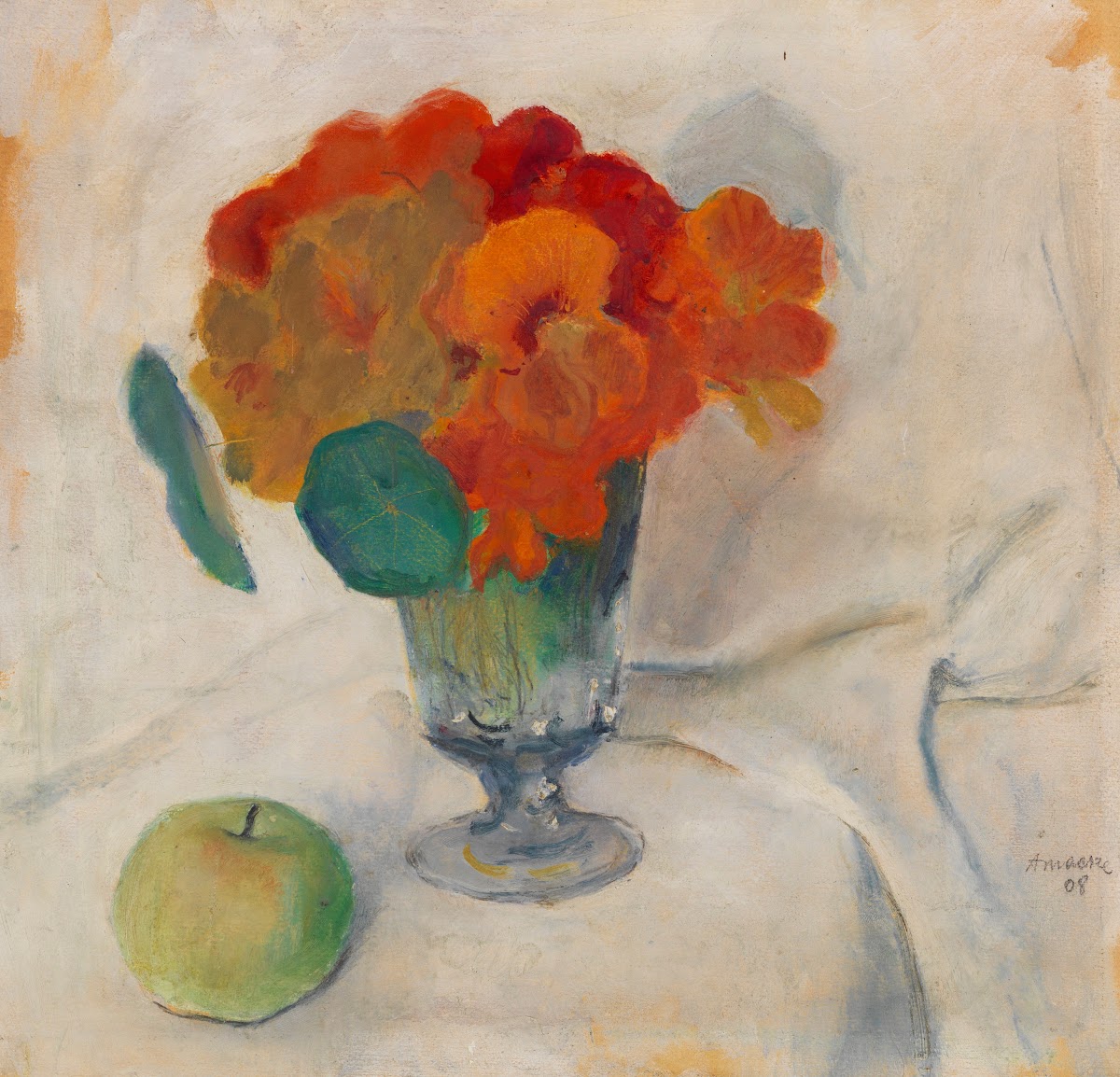 Kapuzinerkresse und Apfel 1908