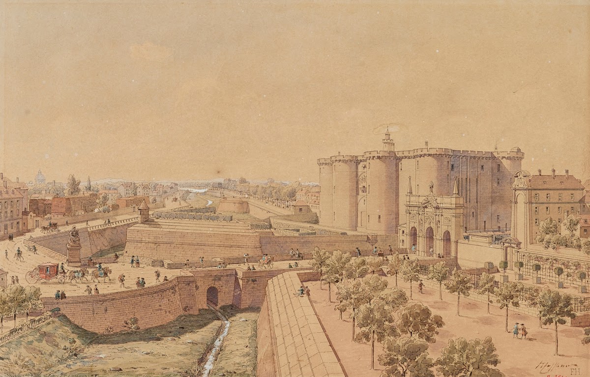 La Bastille en 1740 vue du côté du bastion 1915 1945