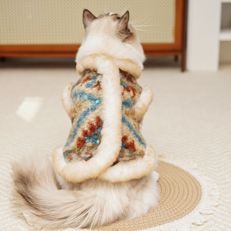 Dog jacket with fleece lining, two-layer