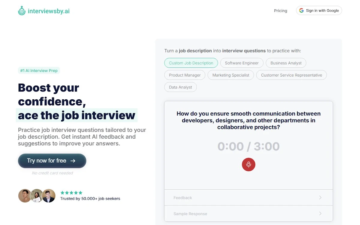 Captura de Interviews by AI