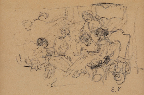 Personnages autour dune table 1922 1923