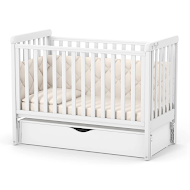 Bed Veres LD12 with longitudinal pendulum and drawer white