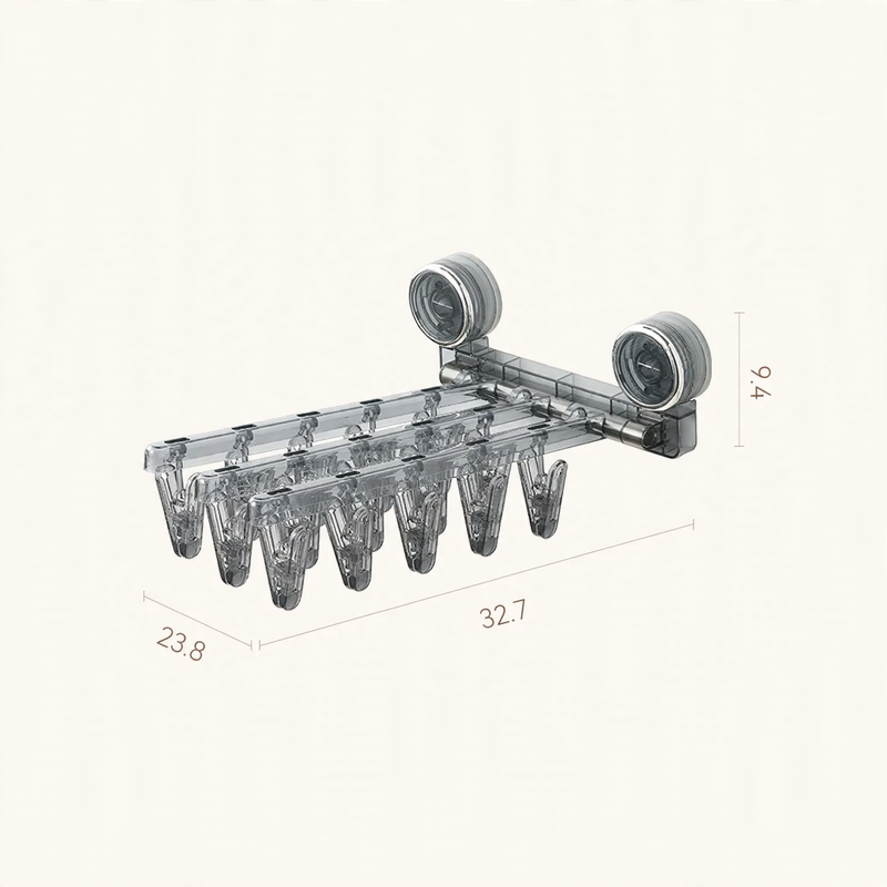 Laundry rack with suction cup, collapsible, model YM.7002
