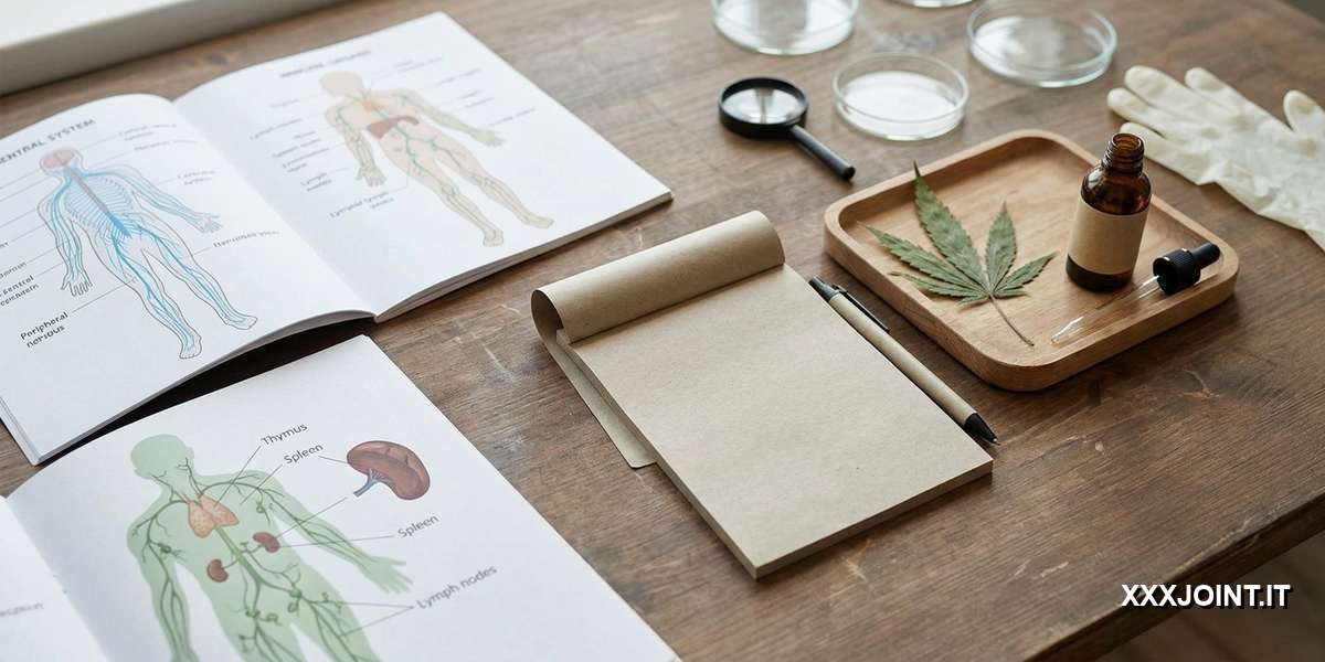 Schema dei meccanismi d’azione della cannabis sull’organismo umano