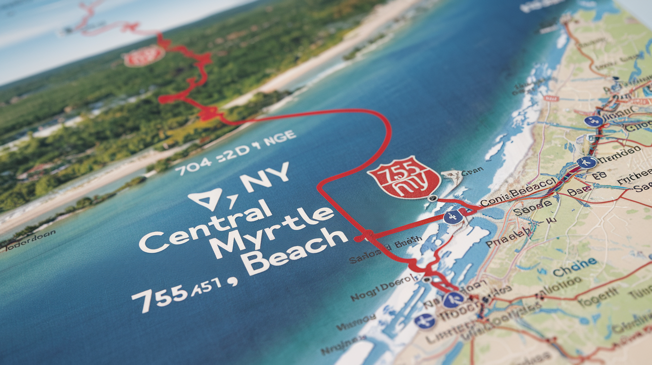 Distance from Rochester NY to Central Myrtle Beach